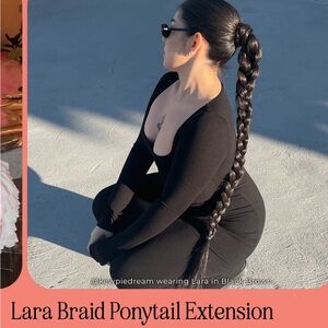 NIB Lara 34” long black brown braid